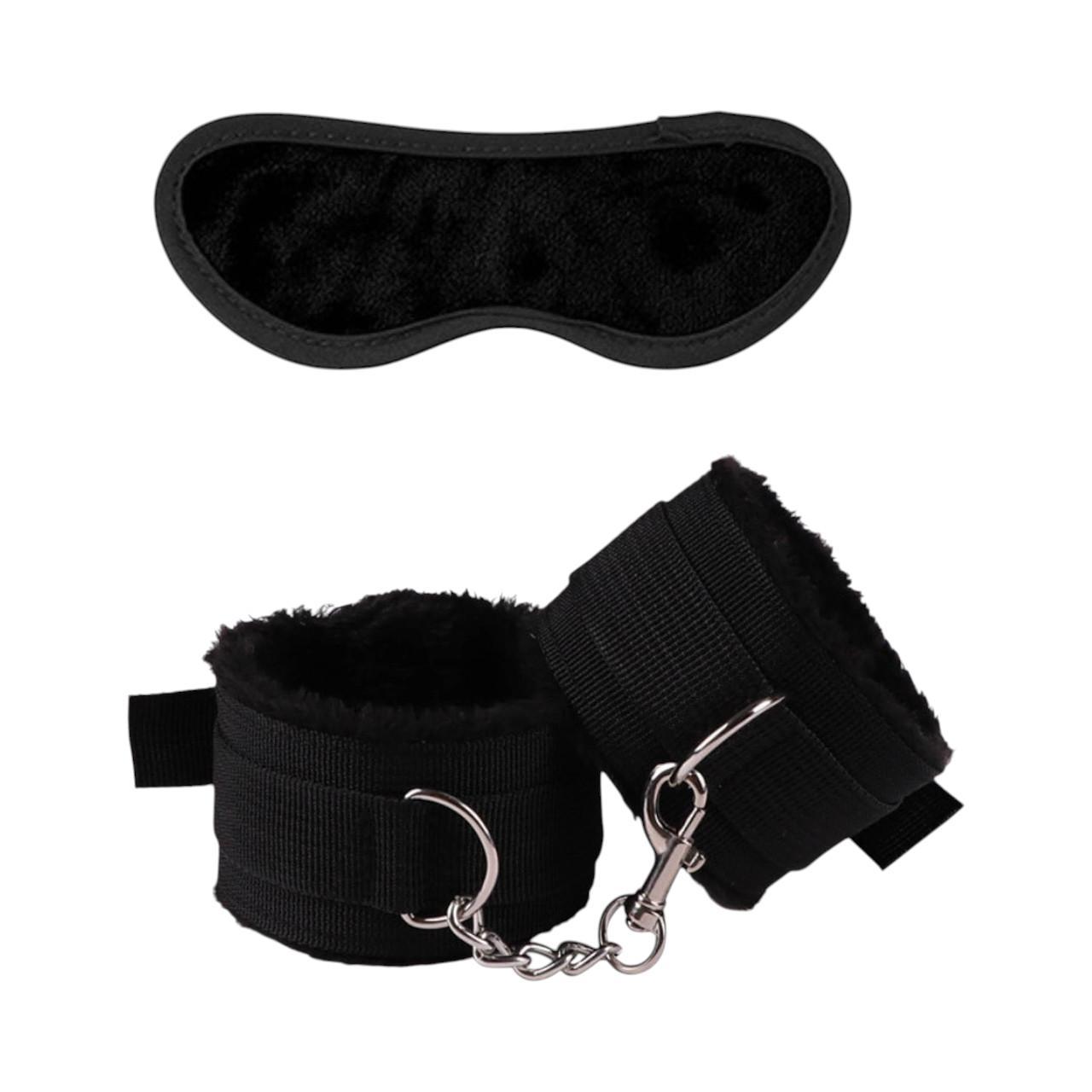 Zestaw do bondage w kolorze czarnym- 10 elementów