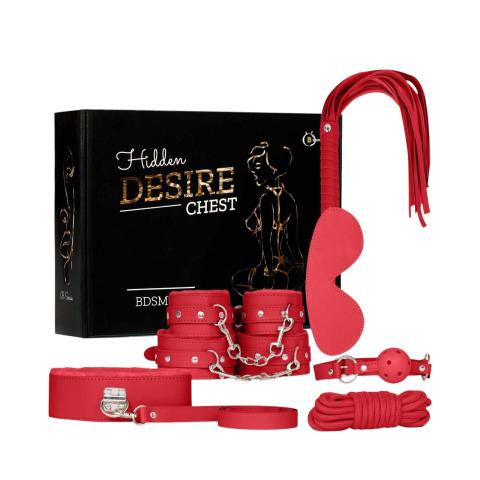 Zestaw do bondage w kolorze czerwonym- 8 elementów