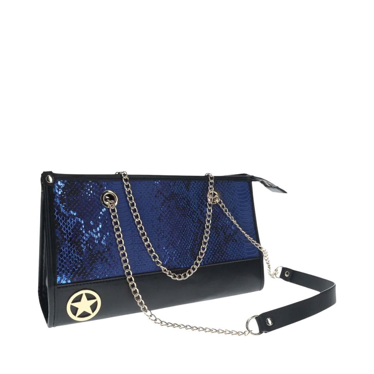 Luksusowy zestaw BDSM dla wymagających w kolorze niebieskim- zapakowany w elegancką torebkę