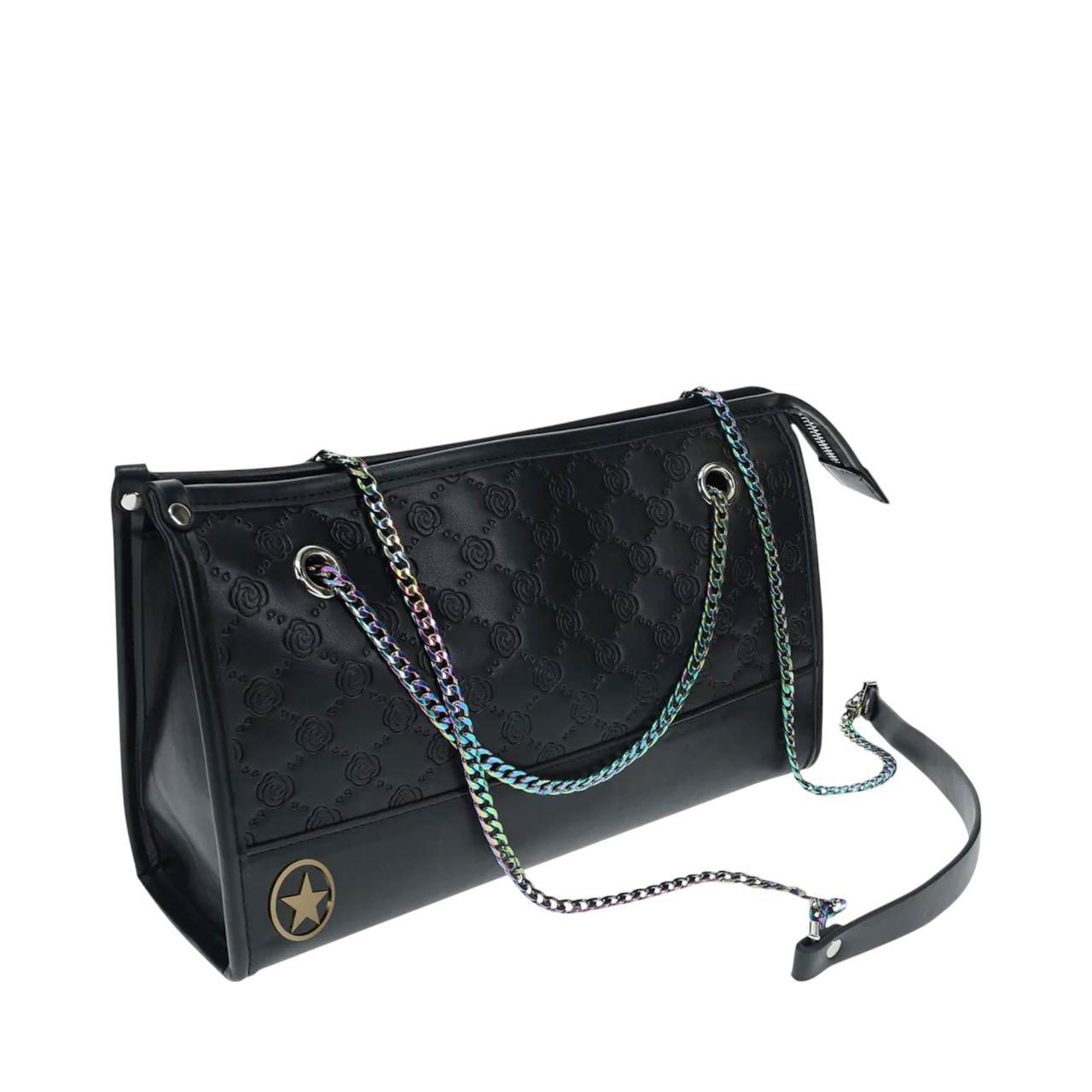 Luksusowy zestaw BDSM dla wymagających w kolorze czarnym, zapakowany w elegancką torebkę