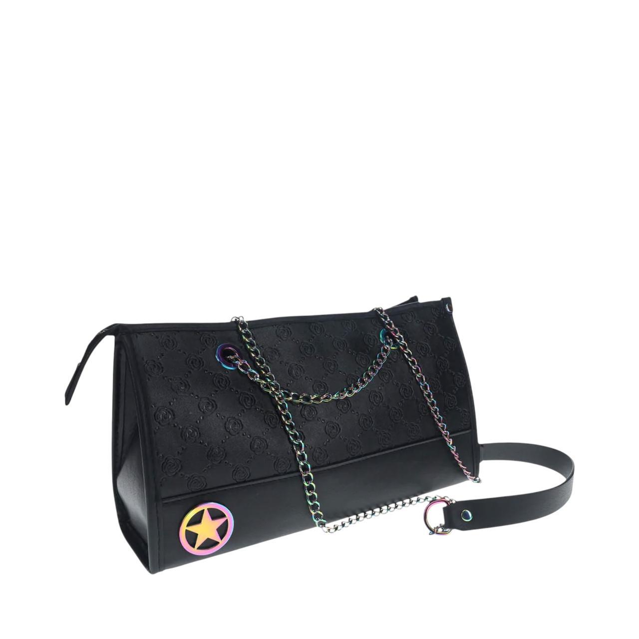 Luksusowy zestaw BDSM dla wymagających w kolorze czarnym, zapakowany w elegancką torebkę