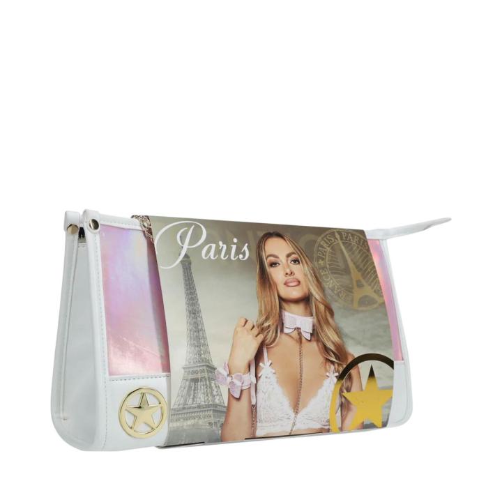 Luksusowy zestaw BDSM dla wymagających w kolorze różowym, zapakowany w elegancką torebkę