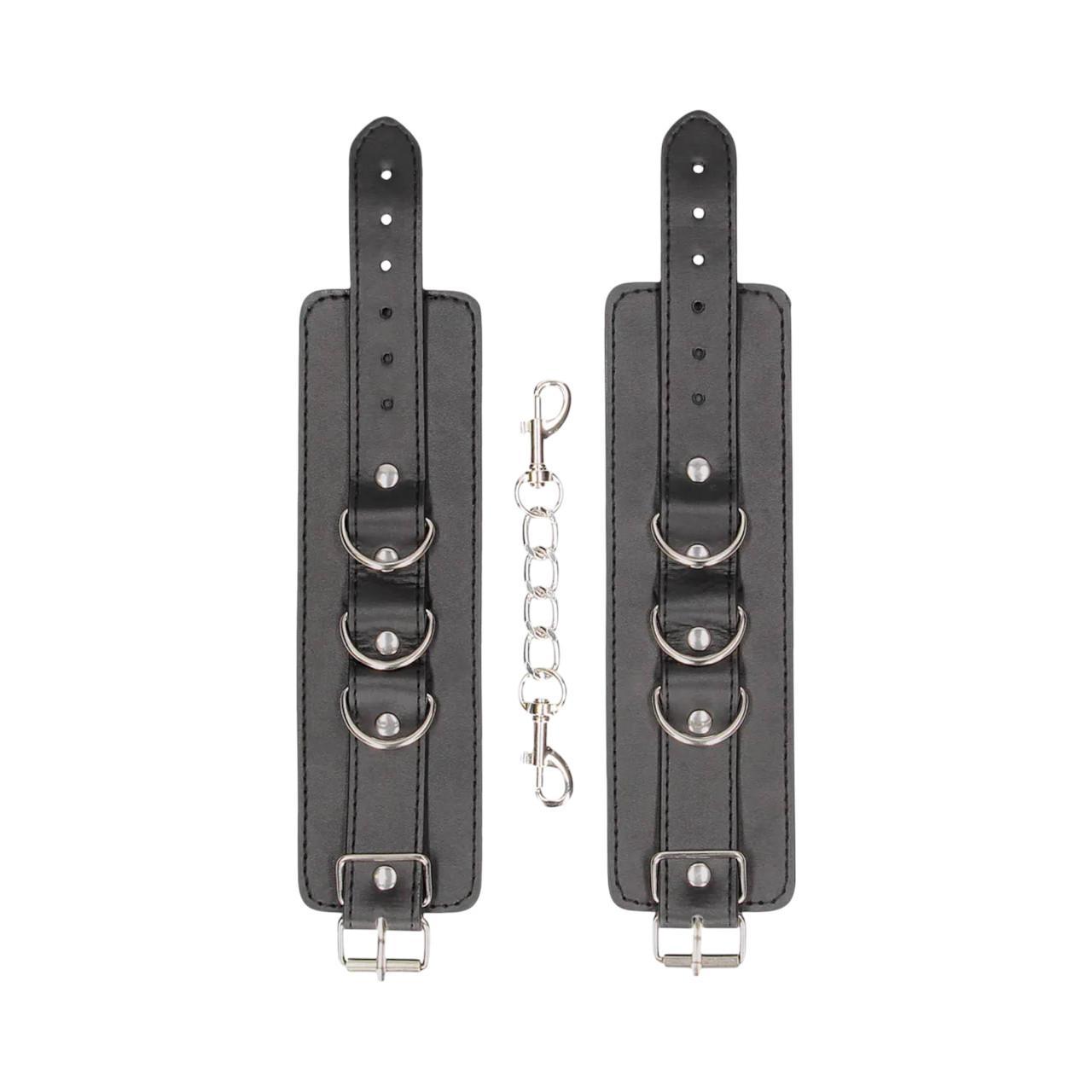 Regulowane kajdanki wykonane z wysokiej jakości skóry - 25cm