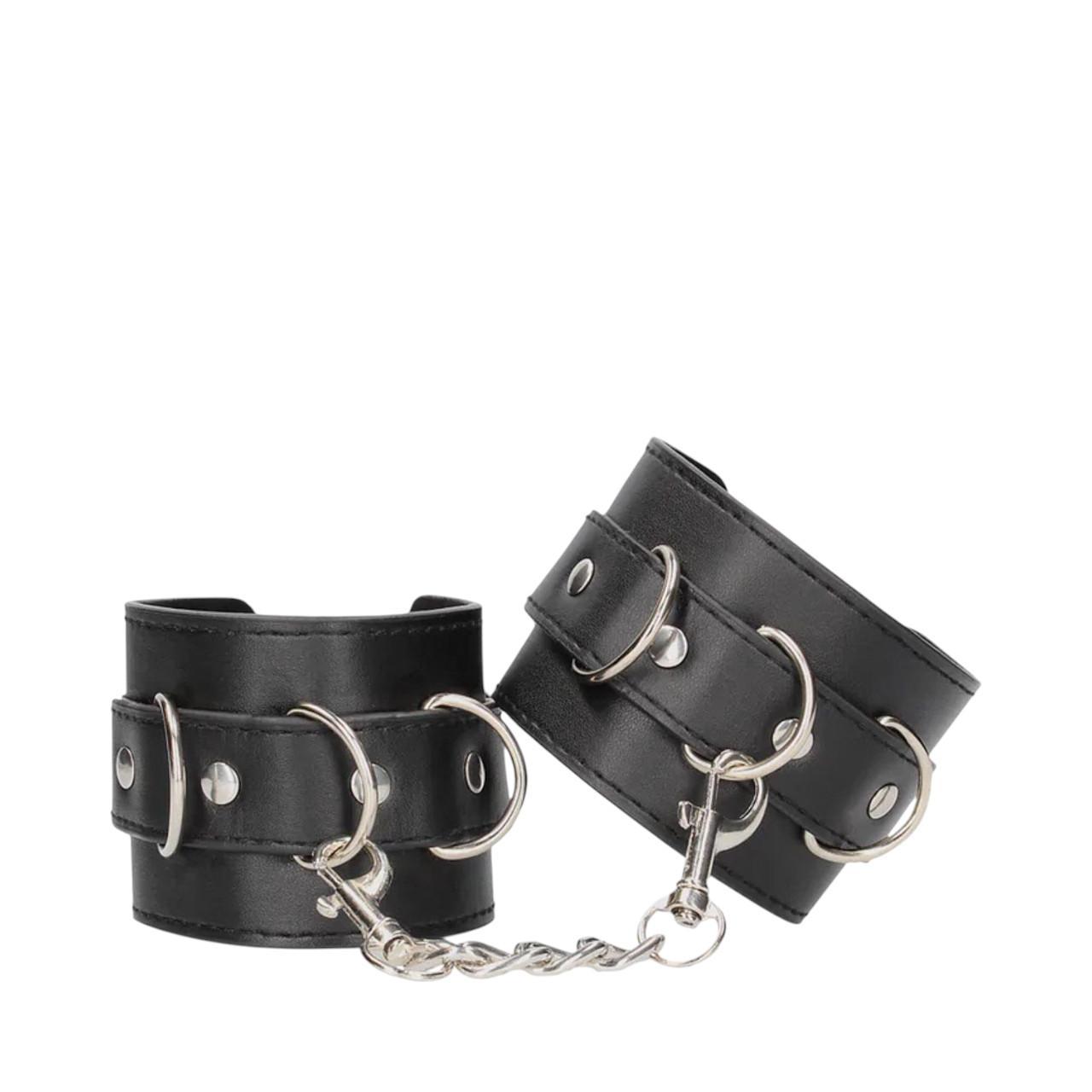 Regulowane kajdanki wykonane z wysokiej jakości skóry - 25cm