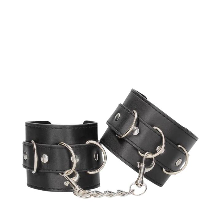 Regulowane kajdanki wykonane z wysokiej jakości skóry - 25cm