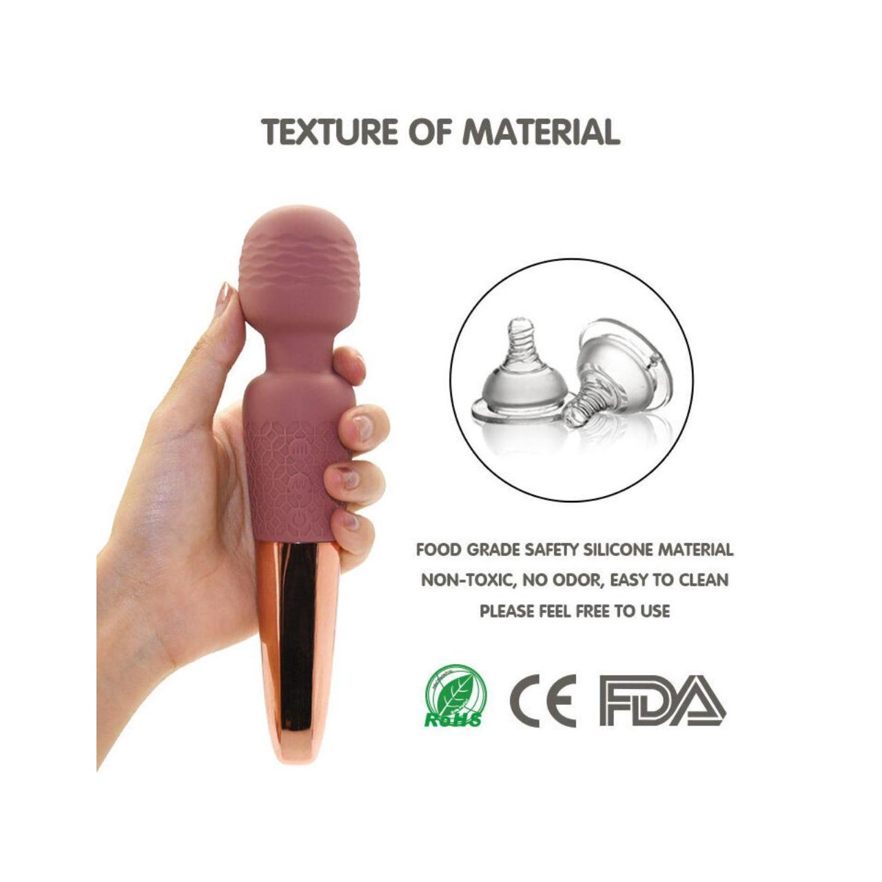 Elegancki masażer różdżka, wodoodporny - mocne wibracje