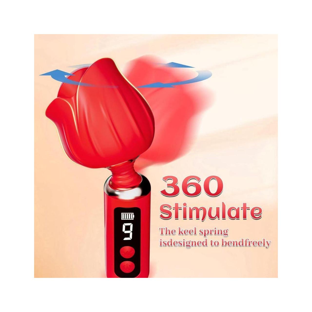 Mały masażer w kształcie różyczki - 9 trybów wibracji