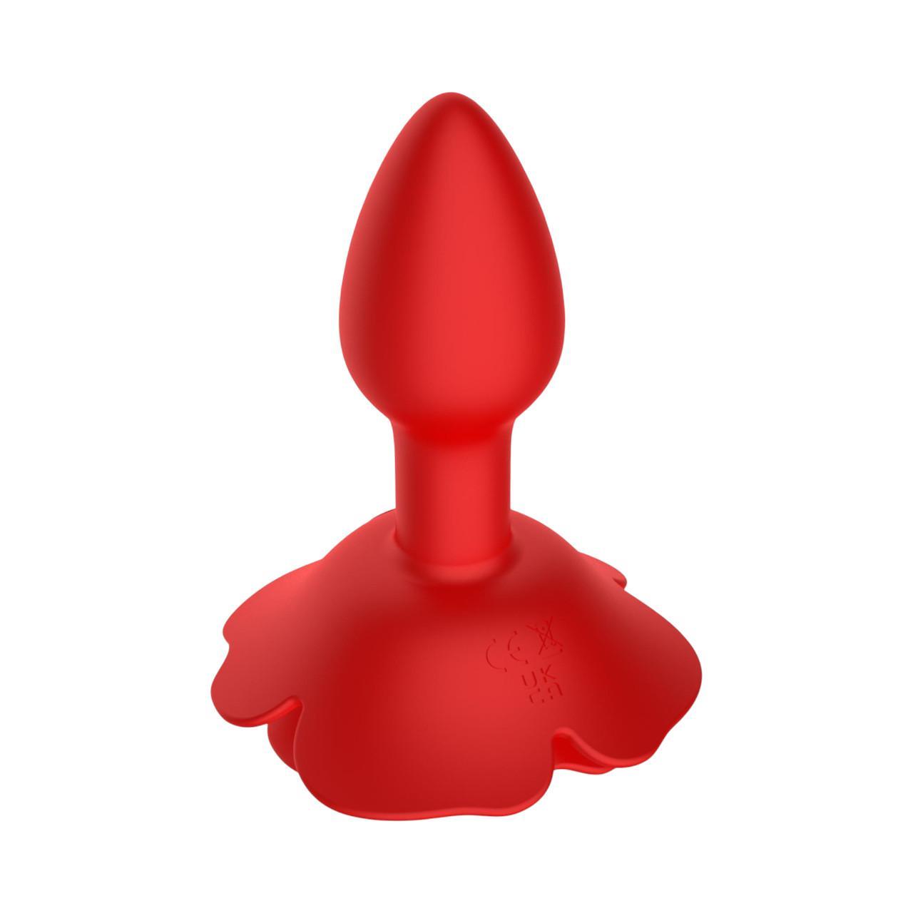 Wibrujący korek analny w kształcie róży- sterowany pilotem