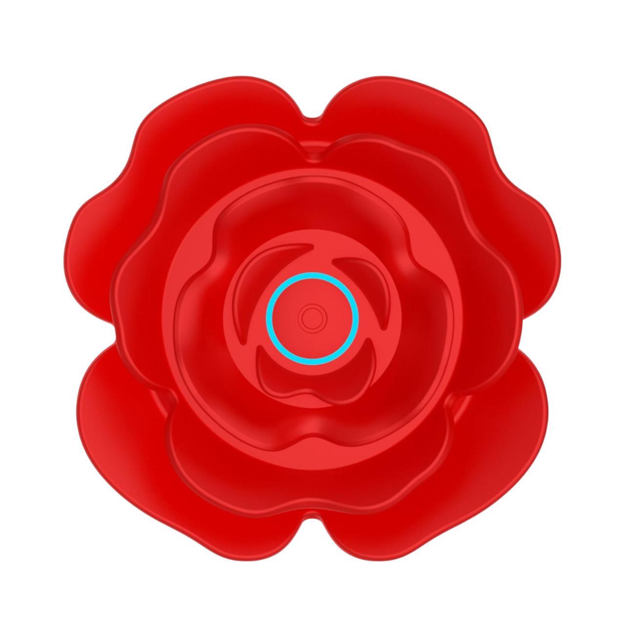 Wibrujący korek analny w kształcie róży- sterowany pilotem