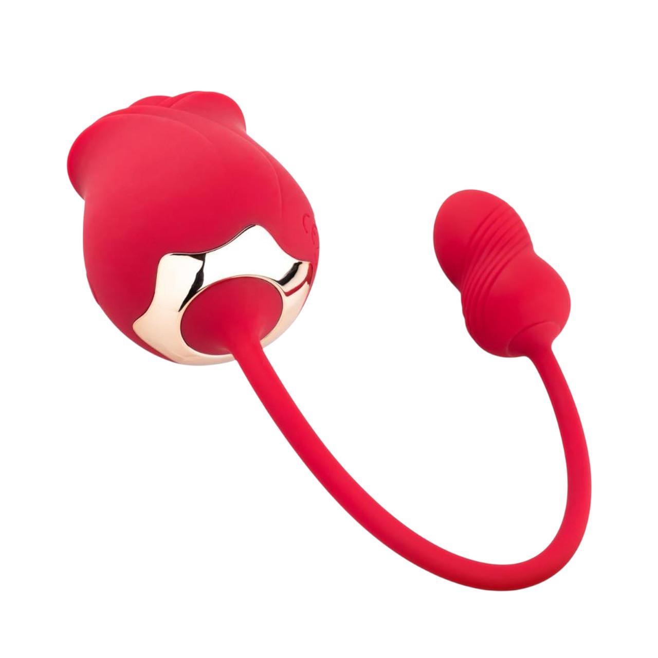 Luksusowy wibrator w kształcie róży 2w1 - 7 trybów wibracji i pulsacji