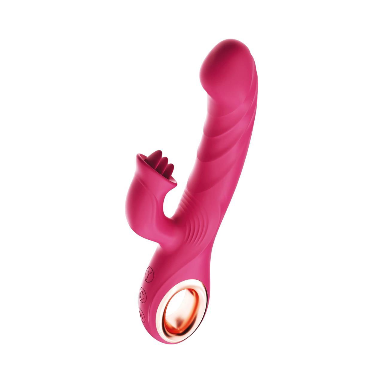 Wibrator króliczek z funkcją  pulsacyjno-posuwistą ukierunkowany na punkt G