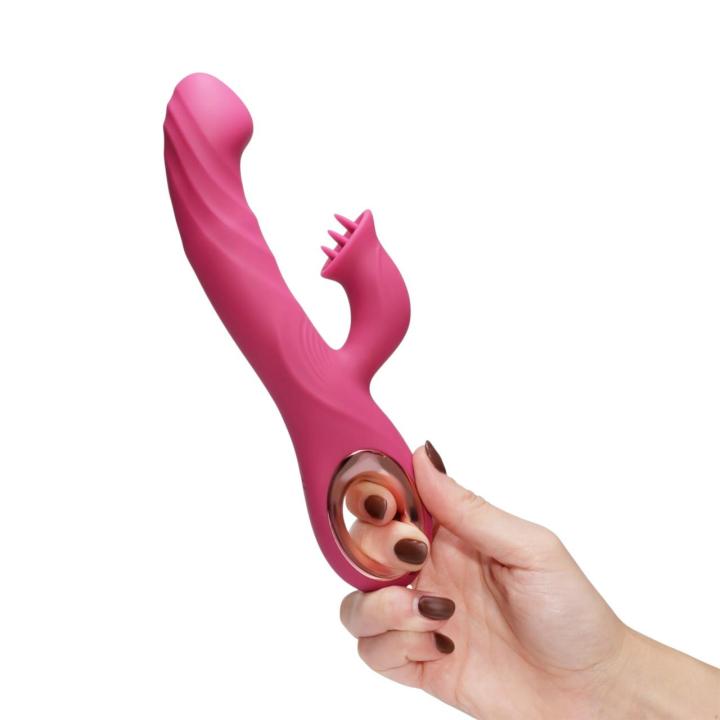 Wibrator króliczek z funkcją  pulsacyjno-posuwistą ukierunkowany na punkt G