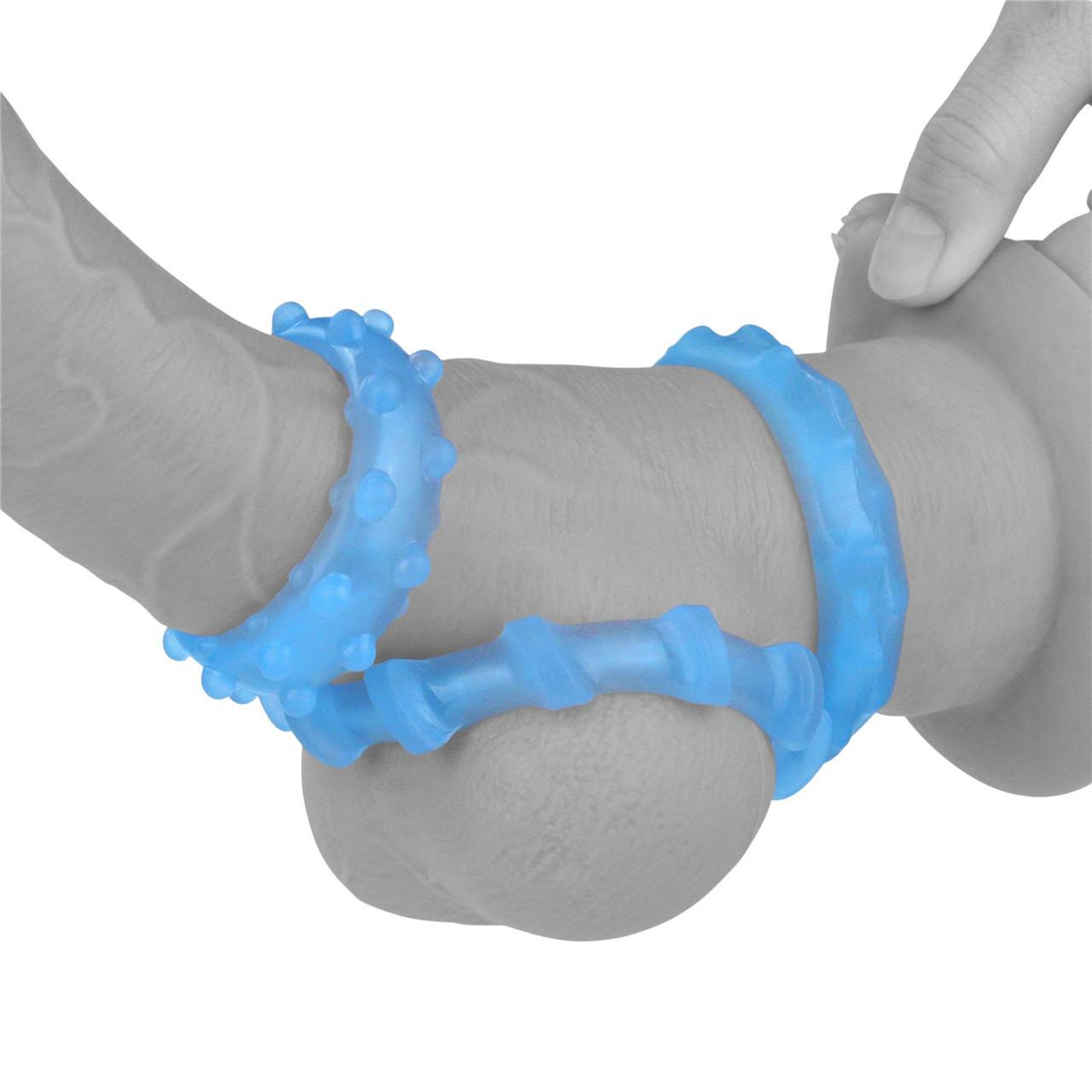 Zestaw pierścieni erekcyjnych świecących w ciemności- 3szt.