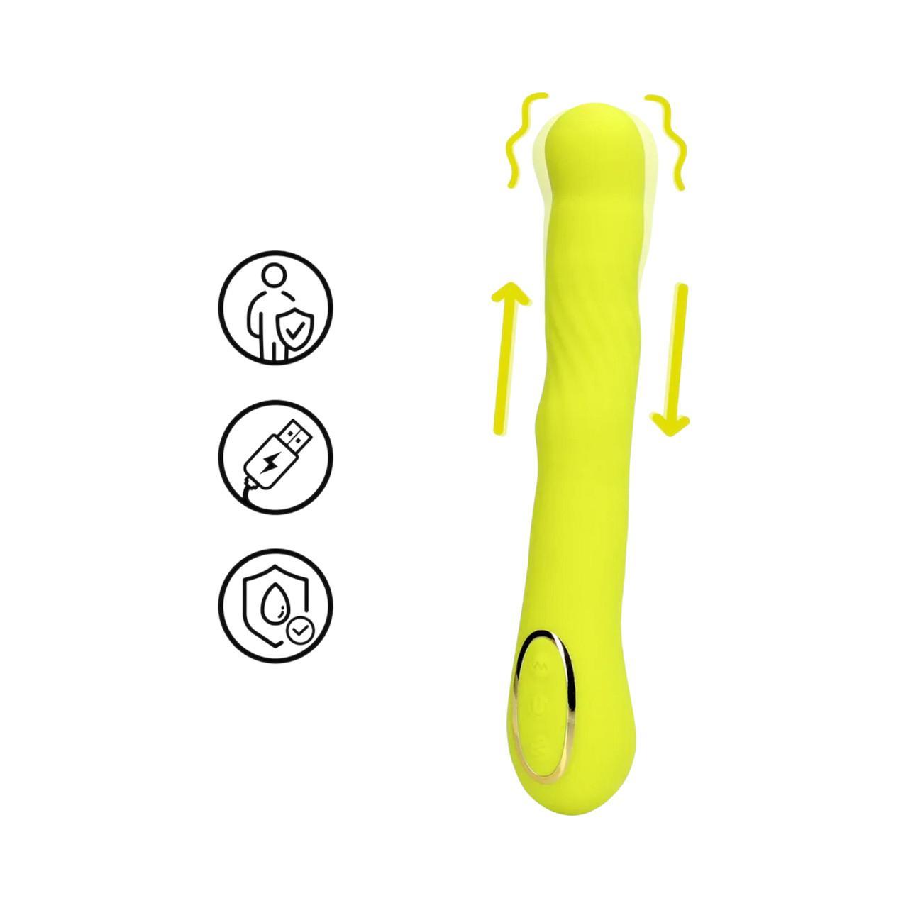 Wibrator z ruchomą końcówką do stymulacji punktu G