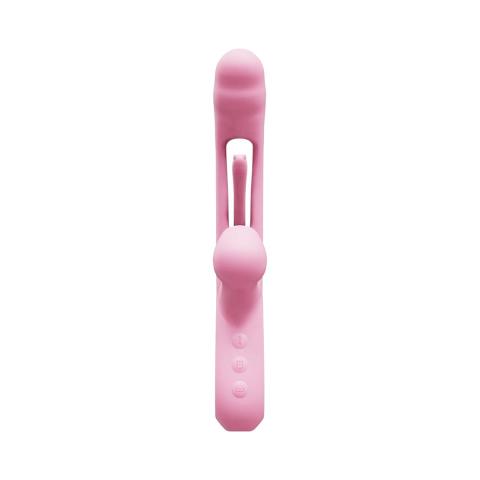 Elegancki silikonowy wibrator z funkcją tappingu - 36 trybów pracy