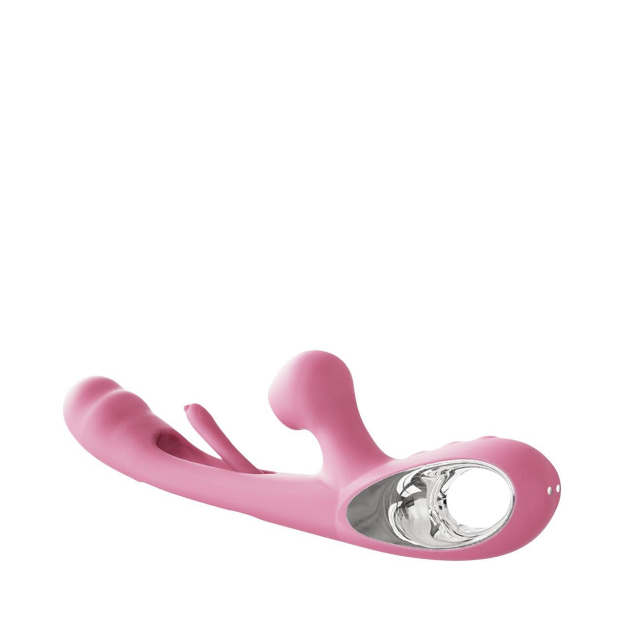 Elegancki silikonowy wibrator z funkcją tappingu - 36 trybów pracy