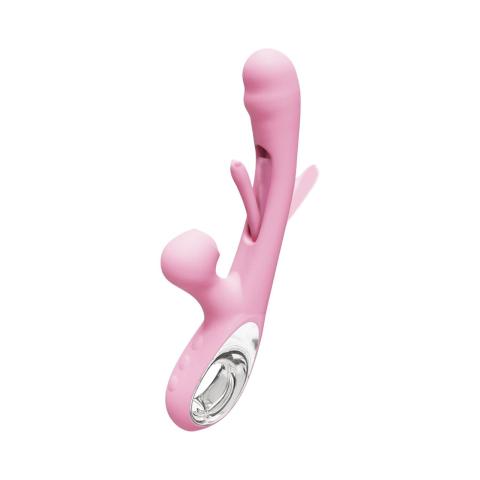 Elegancki silikonowy wibrator z funkcją tappingu - 36 trybów pracy