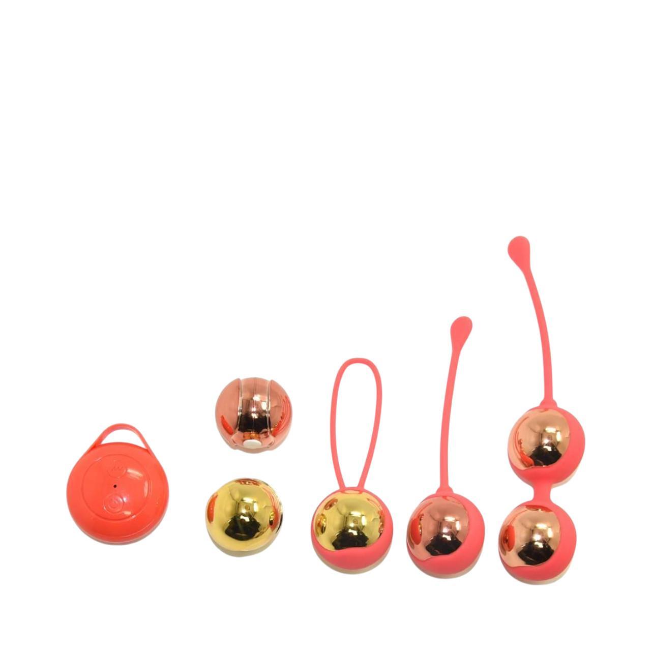 Wibrujące kulki gejszy z wysokiej jakości silikonu, sterowane pilotem- zestaw 3szt.