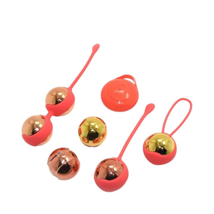 Wibrujące kulki gejszy z wysokiej jakości silikonu, sterowane pilotem- zestaw 3szt.