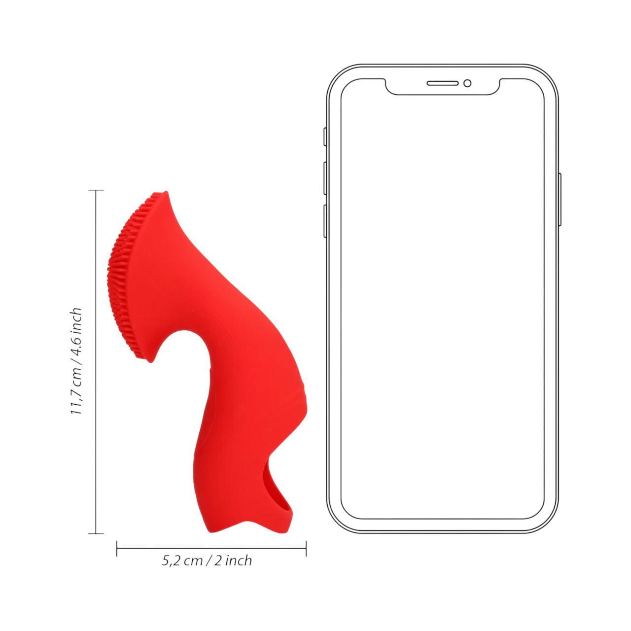 Mini wibrator na palec z fakturą do stymulacji łechtaczki