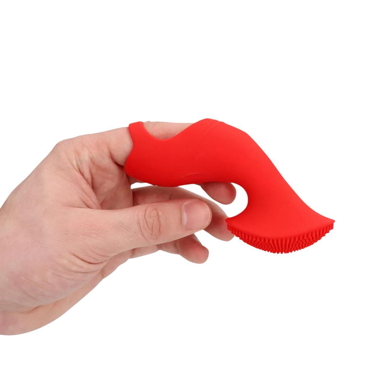 Mini wibrator na palec z fakturą do stymulacji łechtaczki