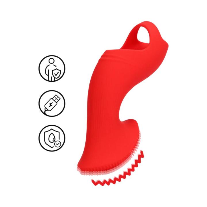 Mini wibrator na palec z fakturą do stymulacji łechtaczki