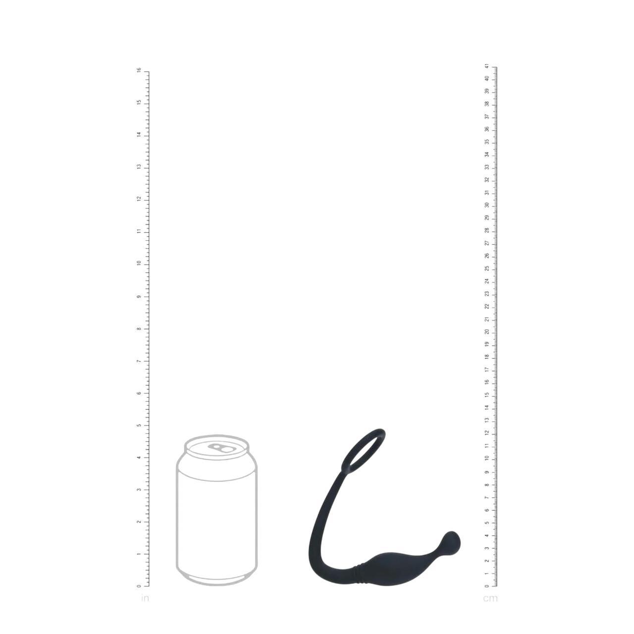 Stymulator prostaty z pierścieniem erekcyjnym, wykonany z silikonu