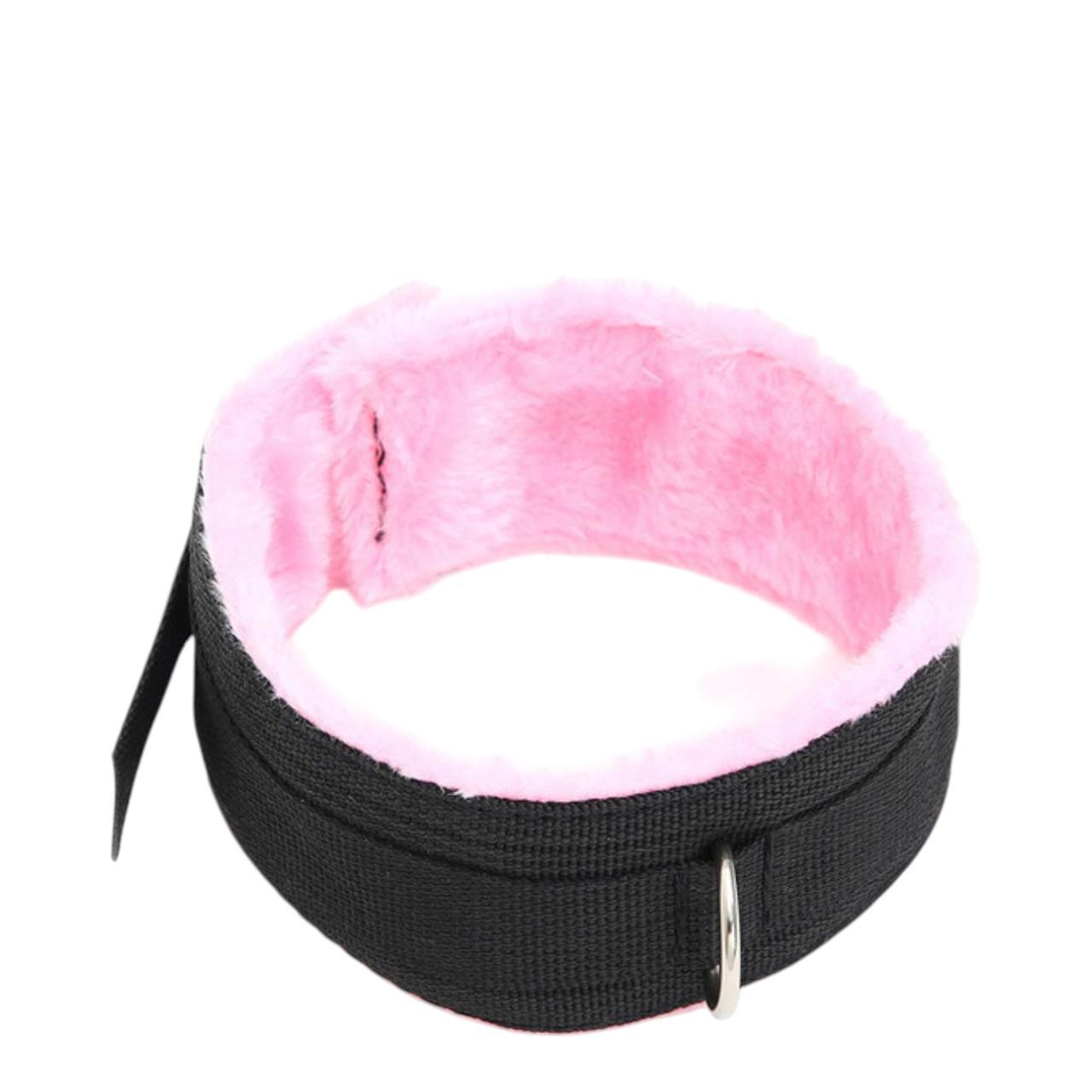 Zestaw do bondage w kolorze czarno-różowym- 8 elementów