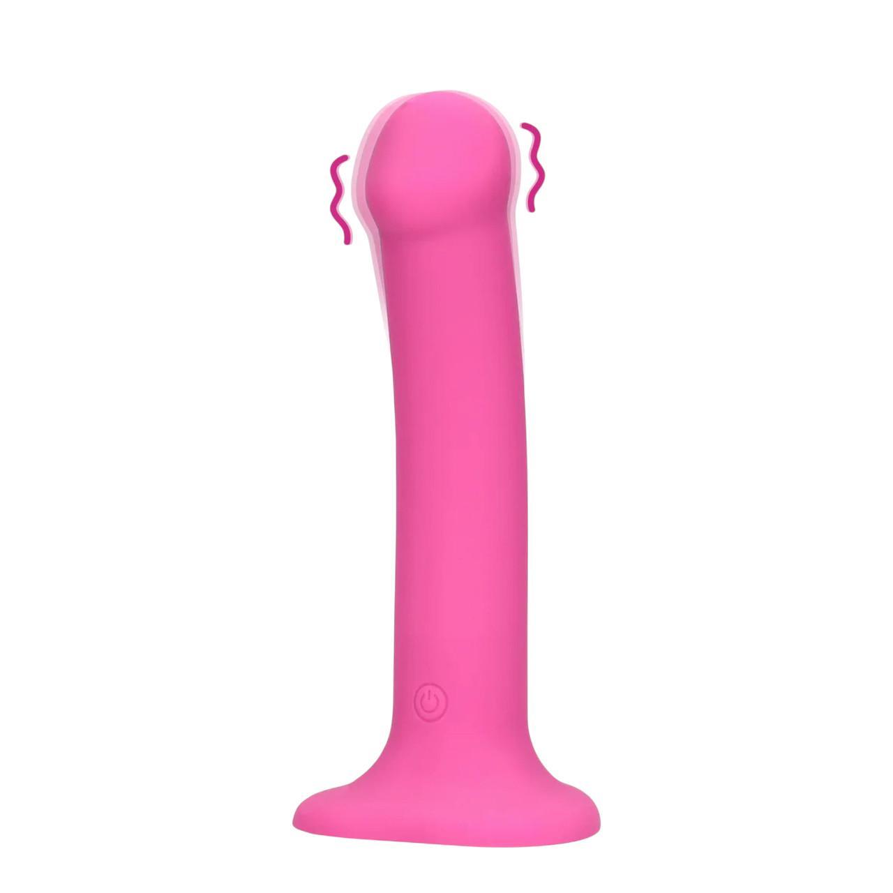 Średniej wielkości wibrujace dildo - 18,1cm