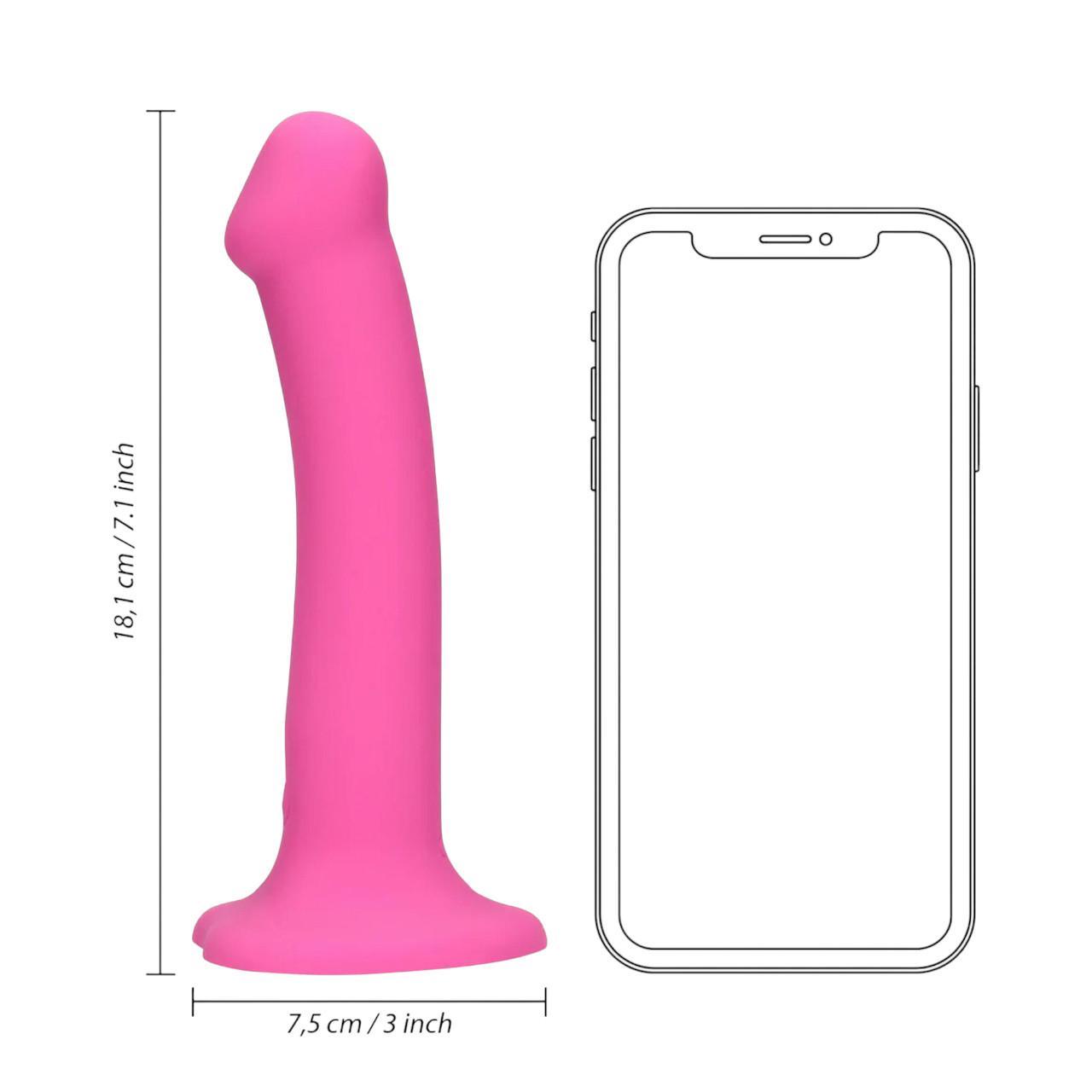 Średniej wielkości wibrujace dildo - 18,1cm