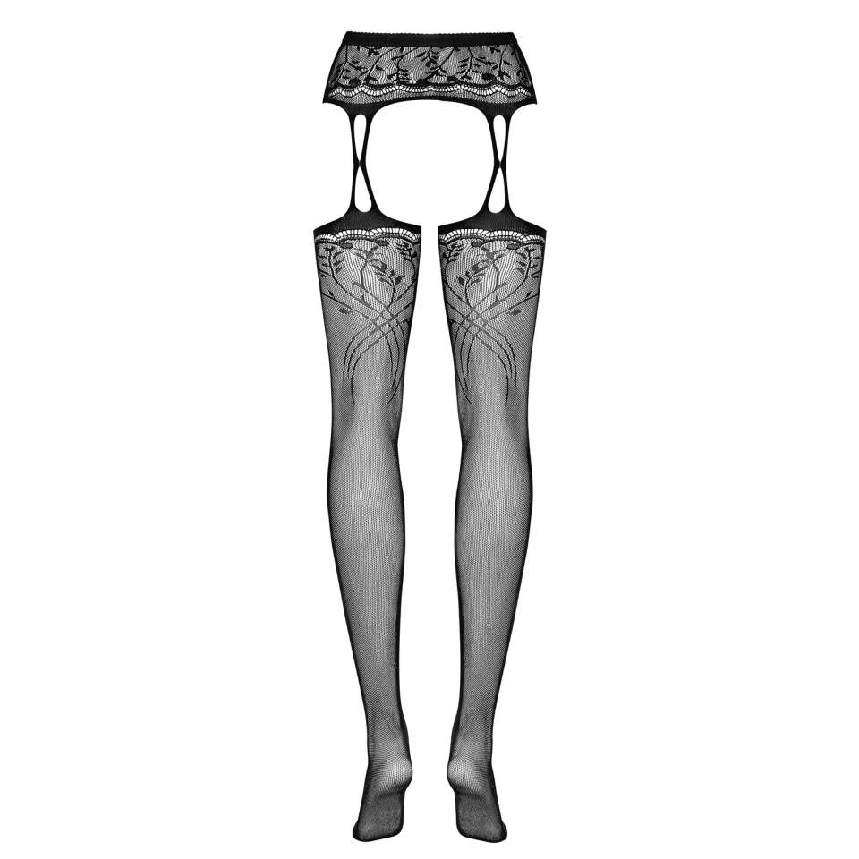 Klasyczne stylowe pończochy z pasem Obsessive S206