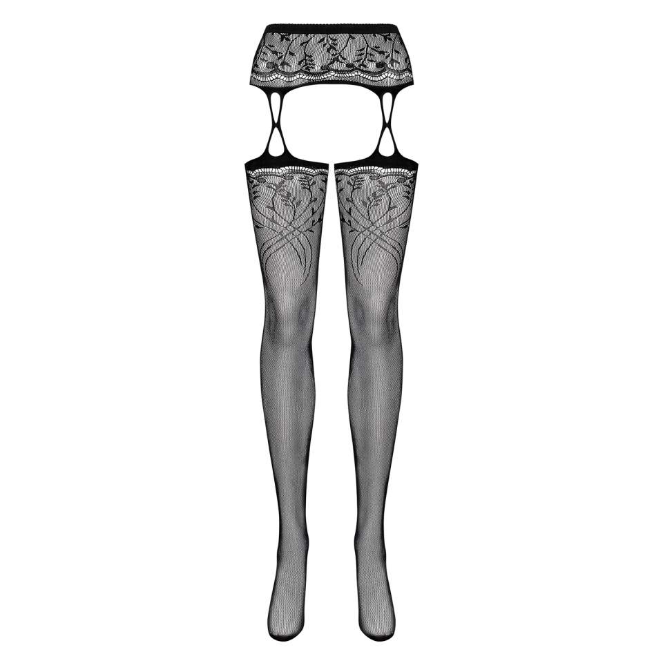 Klasyczne stylowe pończochy z pasem Obsessive S206