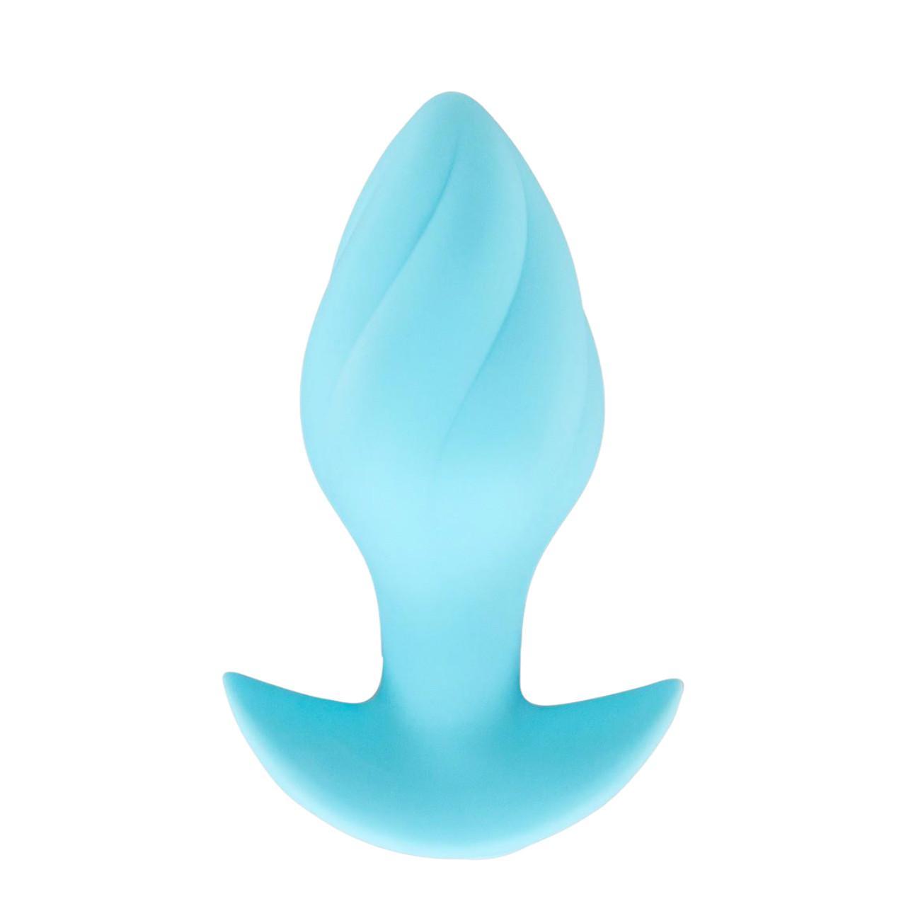 Mały, figlarny korek analny z wibracjami w kolorze niebieskim - 7 trybów pracy