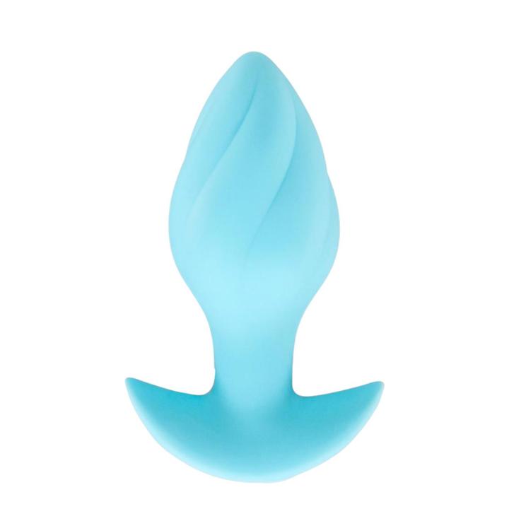 Mały, figlarny korek analny z wibracjami w kolorze niebieskim - 7 trybów pracy