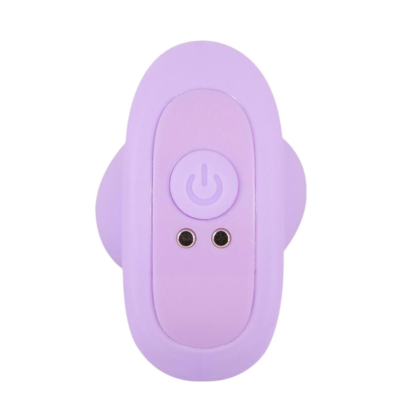 Mały, figlarny korek analny z wibracjami w kolorze fioletowym - 7 trybów pracy
