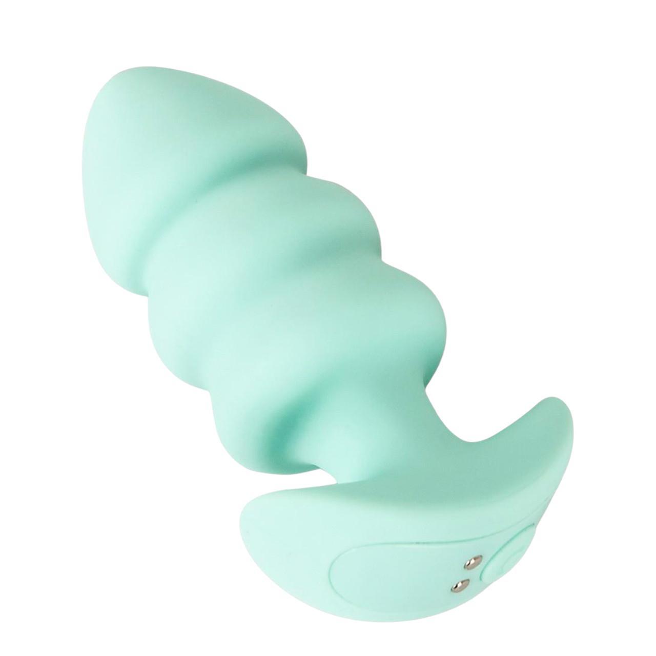 Mały turkusowy korek analny w kształcie kotwicy- 7 trybów pracy