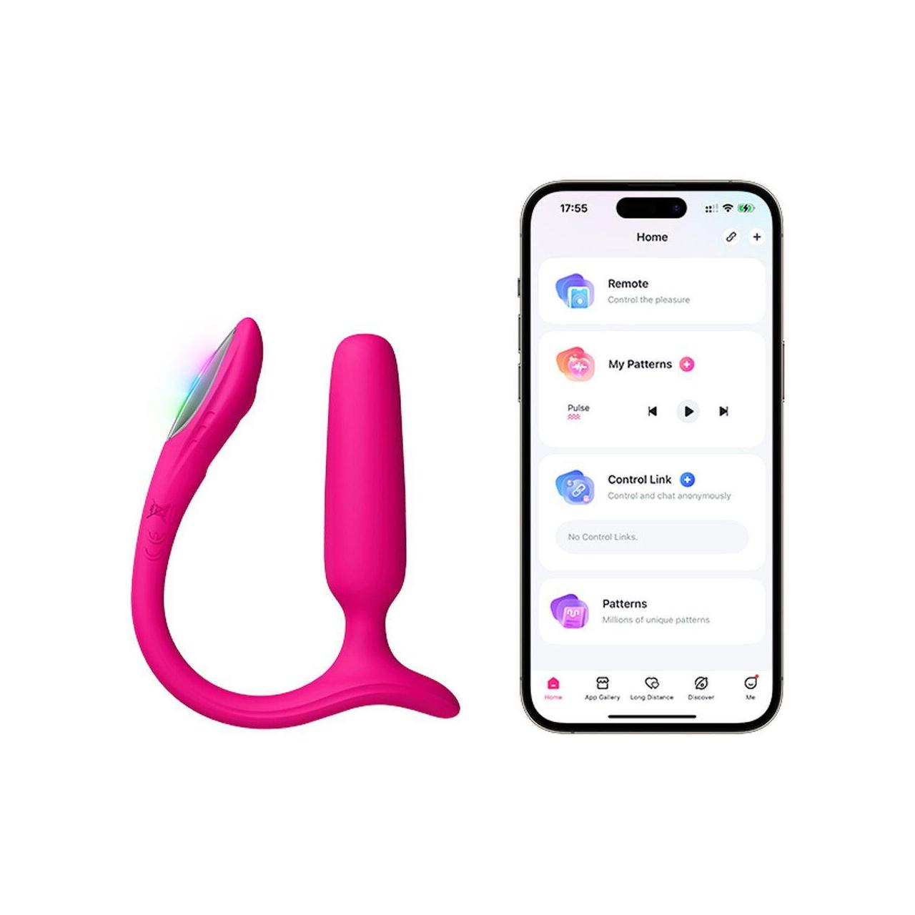 Lovense Lush Anal – dyskretny wibrujący korek analny z aplikacją i ogonkiem LED