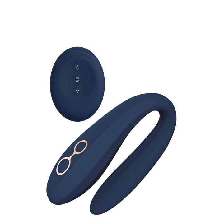 Granatowy wibrator dla par sterowany pilotem