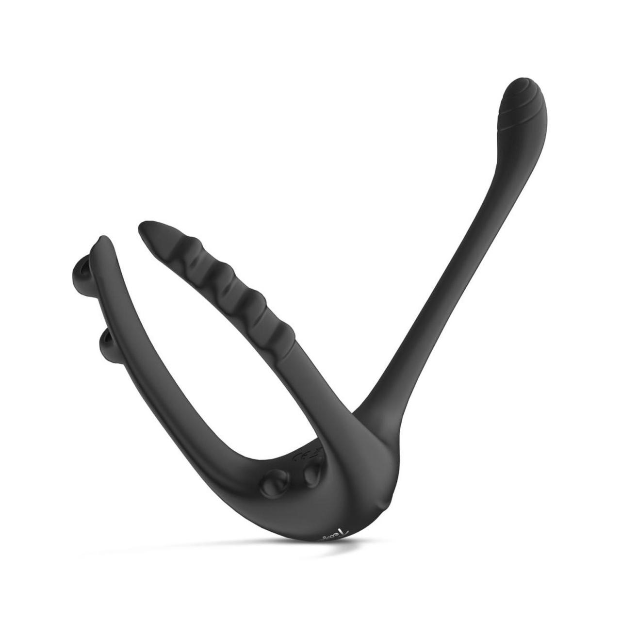 Silikonowy masażer prostaty z regulowanym pierścieniem erekcyjnym - sterowany pilotem