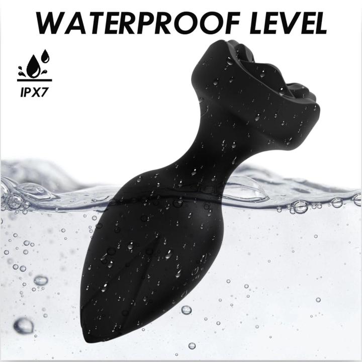 Ekskluzywny wibracyjny korek analny z pilotem, czarny silikon - 10,3cm