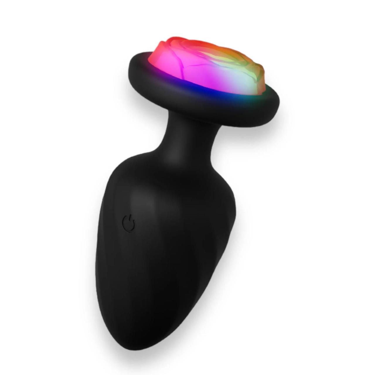 Kompaktowy korek analny z wibracjami i pilotem, czarny silikon - 10 trybów wibracji