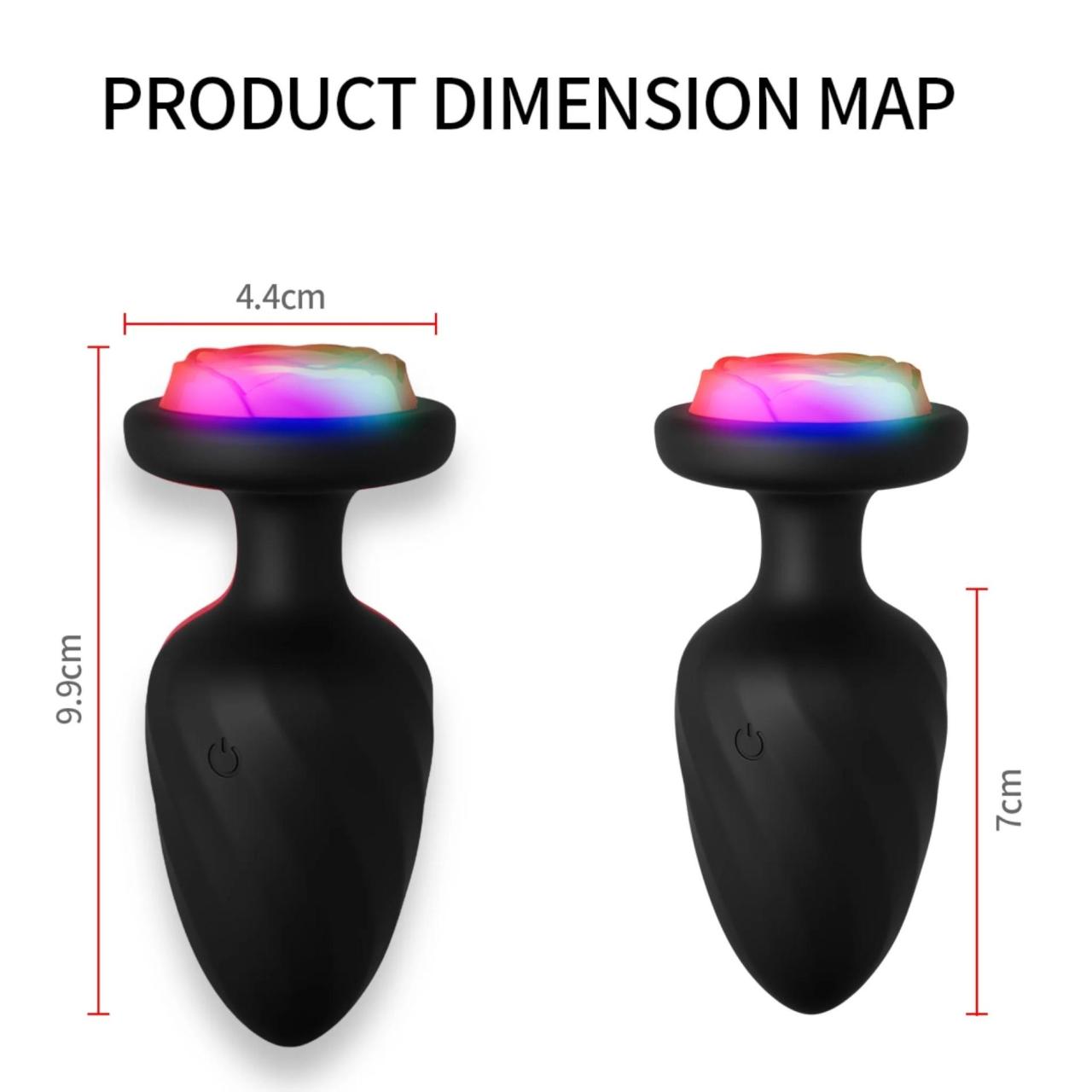 Kompaktowy korek analny z wibracjami i pilotem, czarny silikon - 10 trybów wibracji