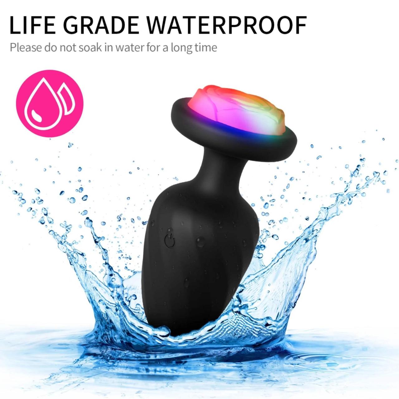 Kompaktowy korek analny z wibracjami i pilotem, czarny silikon - 10 trybów wibracji