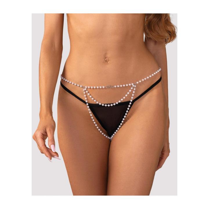 Biżuteryjne figi otwarte O/S z regulacją | Zmysłowa bielizna