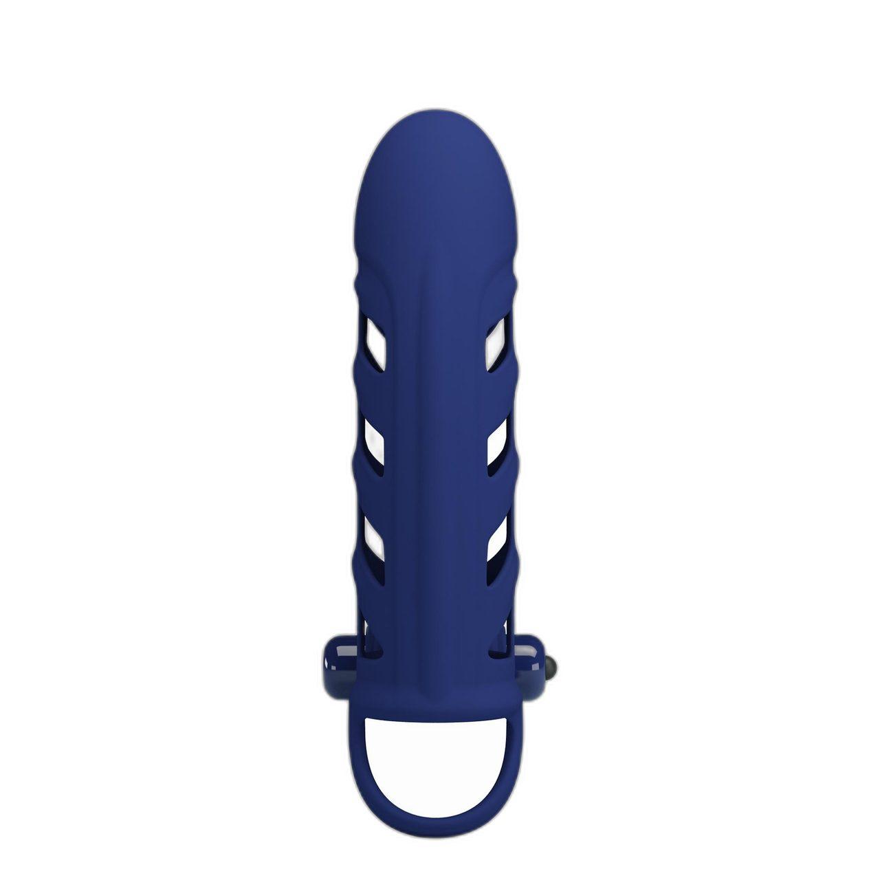 Wibrująca nakładka na penisa z pętlą na jądra 10 trybów | Loris.pl