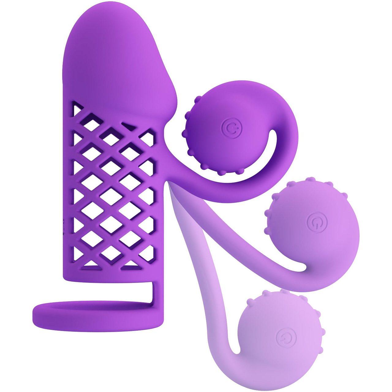 Wibrująca nakładka ze stymulatorem łechtaczki | 10 trybów, pamięć, USB