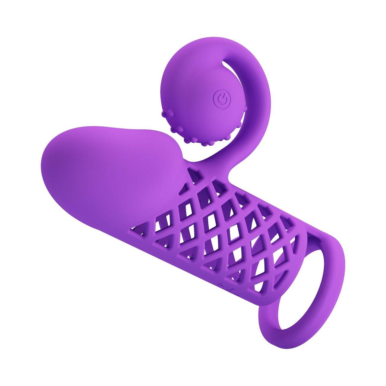 Wibrująca nakładka ze stymulatorem łechtaczki | 10 trybów, pamięć, USB