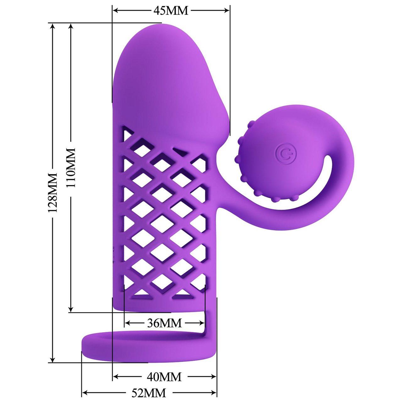 Wibrująca nakładka ze stymulatorem łechtaczki | 10 trybów, pamięć, USB