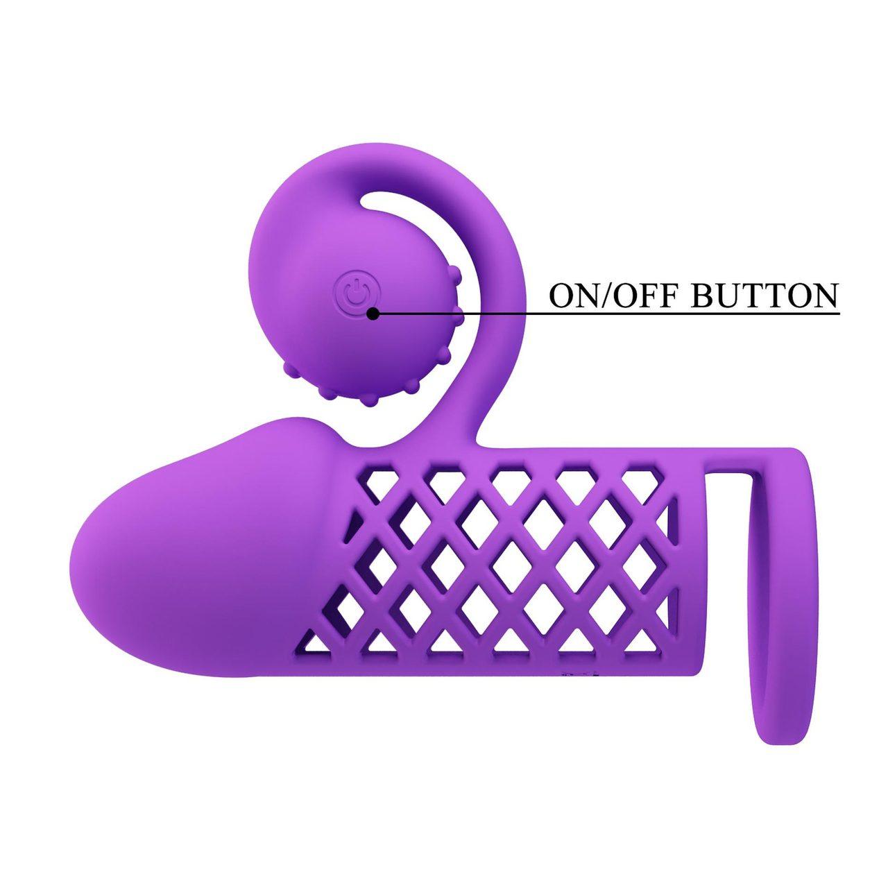 Wibrująca nakładka ze stymulatorem łechtaczki | 10 trybów, pamięć, USB