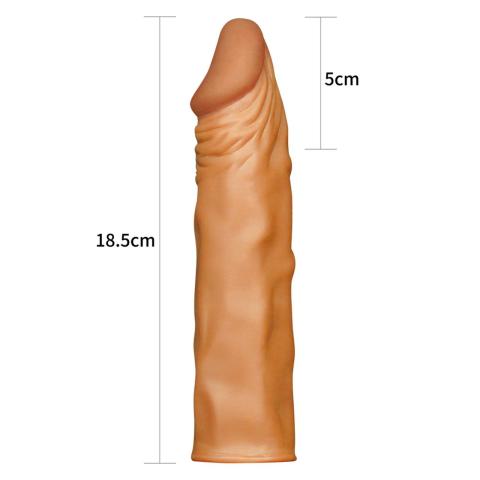 Realistyczna przedłużka na penisa 5 cm – regulowana, efekt ciepła
